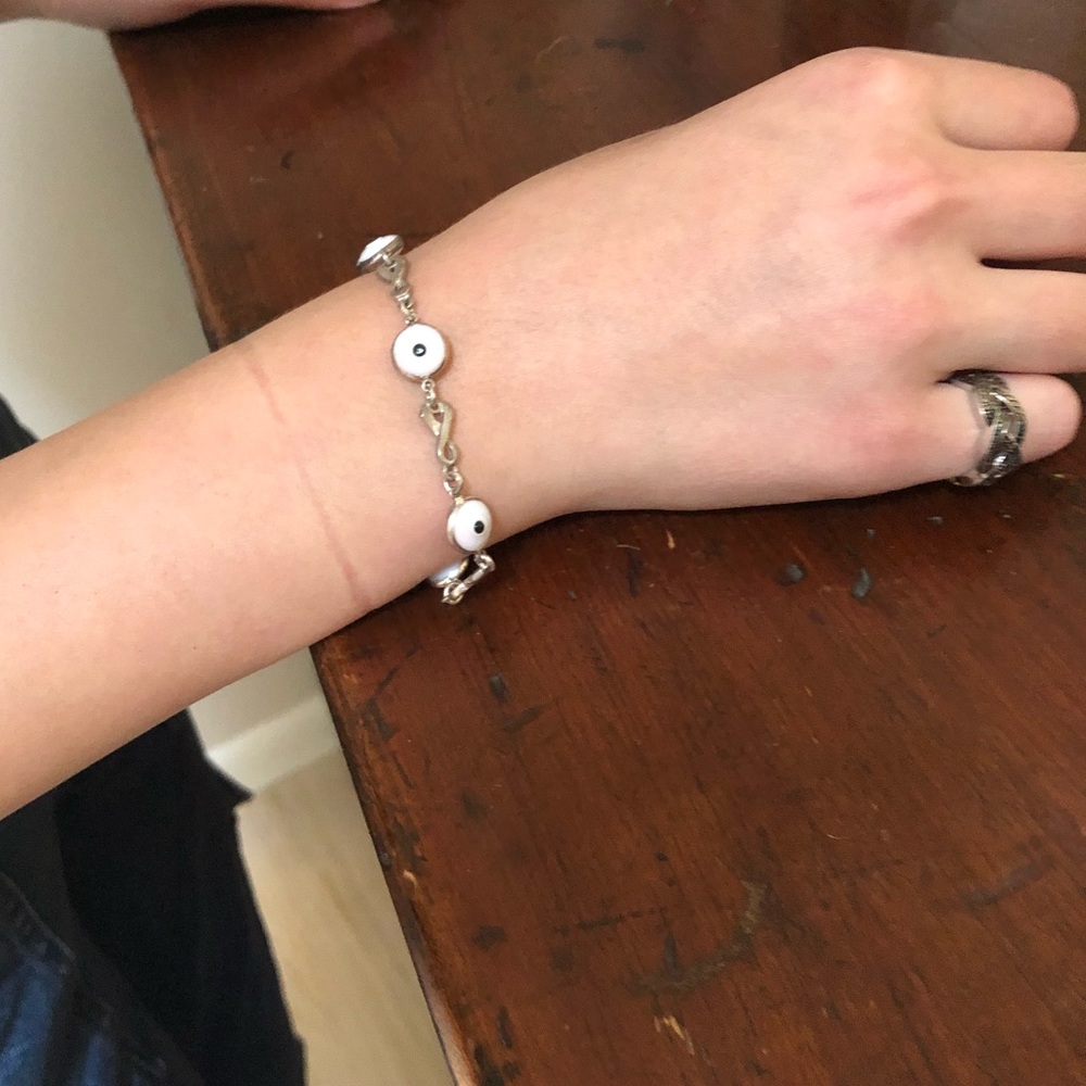 Silver Evil-Eye Bracelet